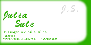 julia sule business card