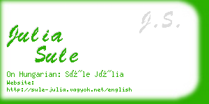 julia sule business card